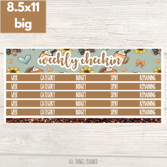 8.5x11 | Big | Nov. (Thanksgiving) Weekly Check-In