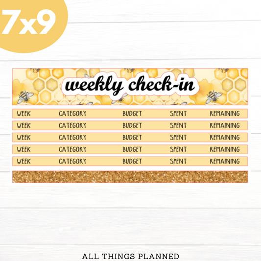 7x9 March (Honeybees) Weekly Check-In