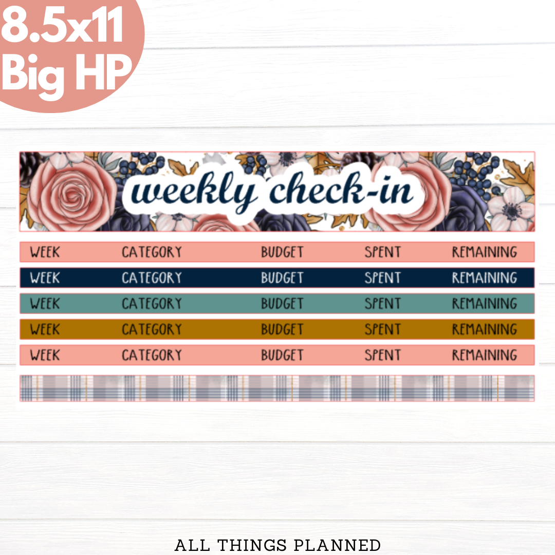 8.5x11 | Big | Dec. (Winter Roses) Weekly Check-In