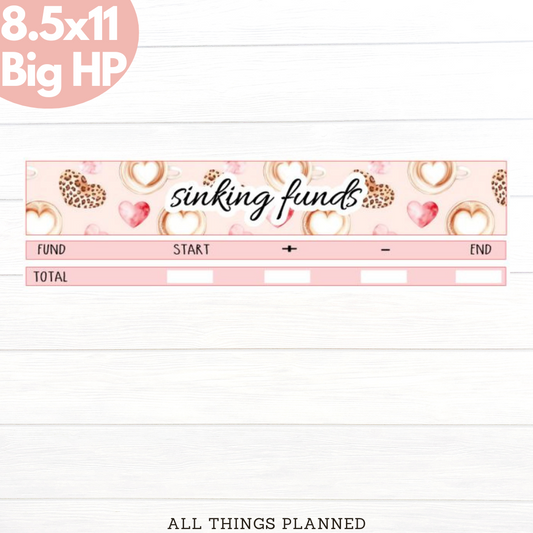 8.5x11 | Big | Oct (Pink Caffeine) Sinking Funds Tracker