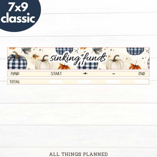 7x9 | Classic | Nov (Fall Cottage) Sinking Funds Tracker