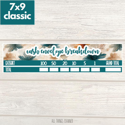 7x9 | Classic | Sept. (Dreamy Fall) Cash Envelope Breakdown