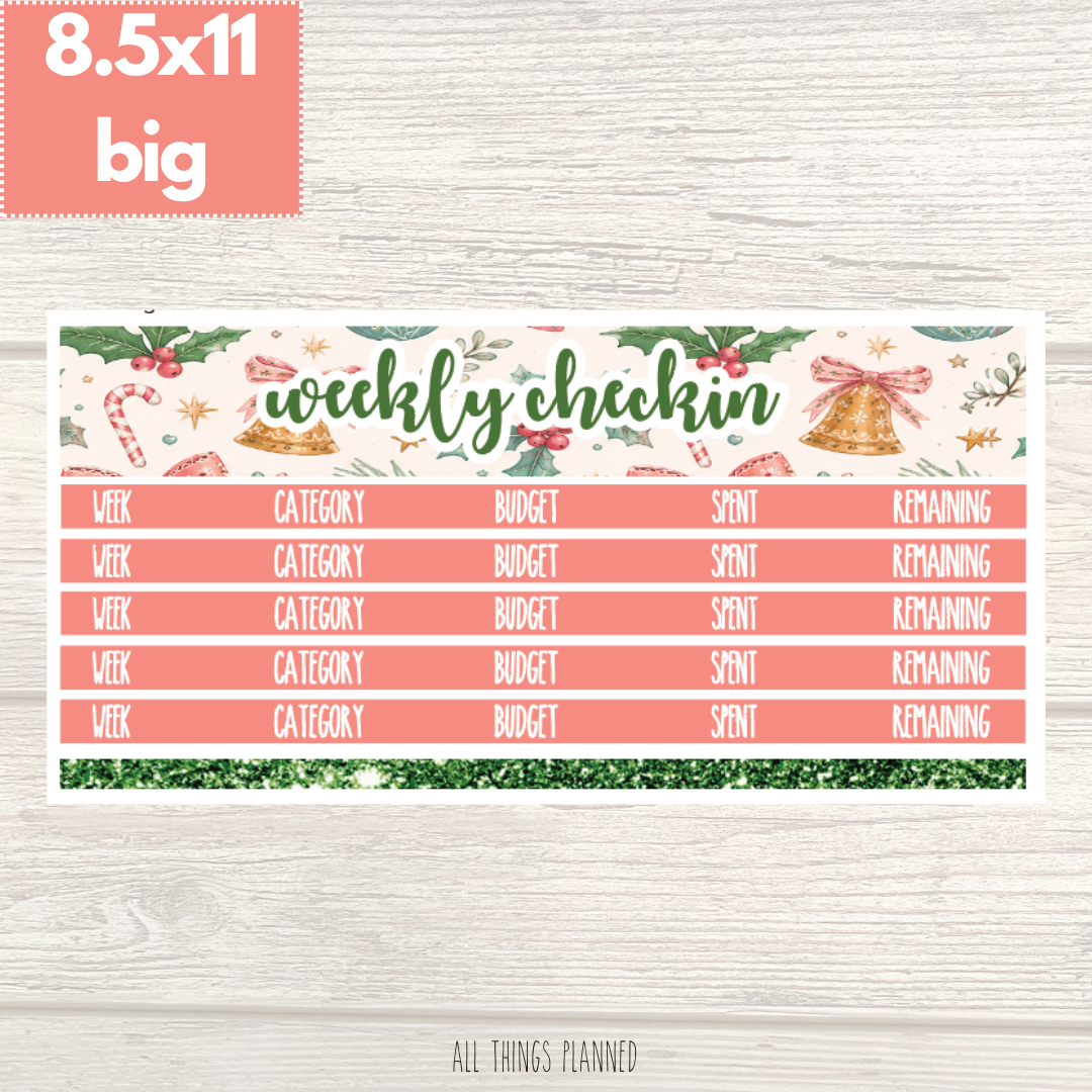 8.5x11 | Big | Dec. (Christmas) Weekly Check-In
