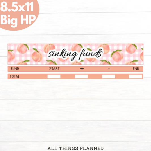 8.5x11 | Big | May (Peaches) Sinking Funds Tracker