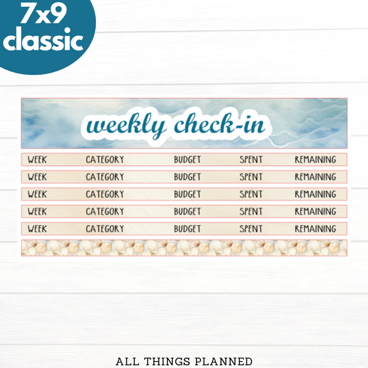 7x9 | Classic | July (Ocean) Weekly Check-In