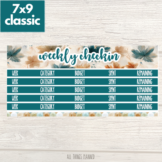 7x9 | Classic | Sept. (Dreamy Fall) Weekly Check-In