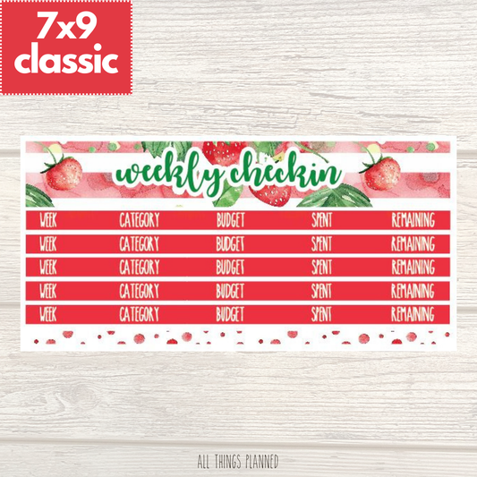 7x9 | Classic | April (Strawberry Garden) Weekly Check-In