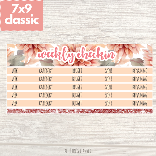 7x9 | Classic | Oct. (Fall Florals) Weekly Check-In