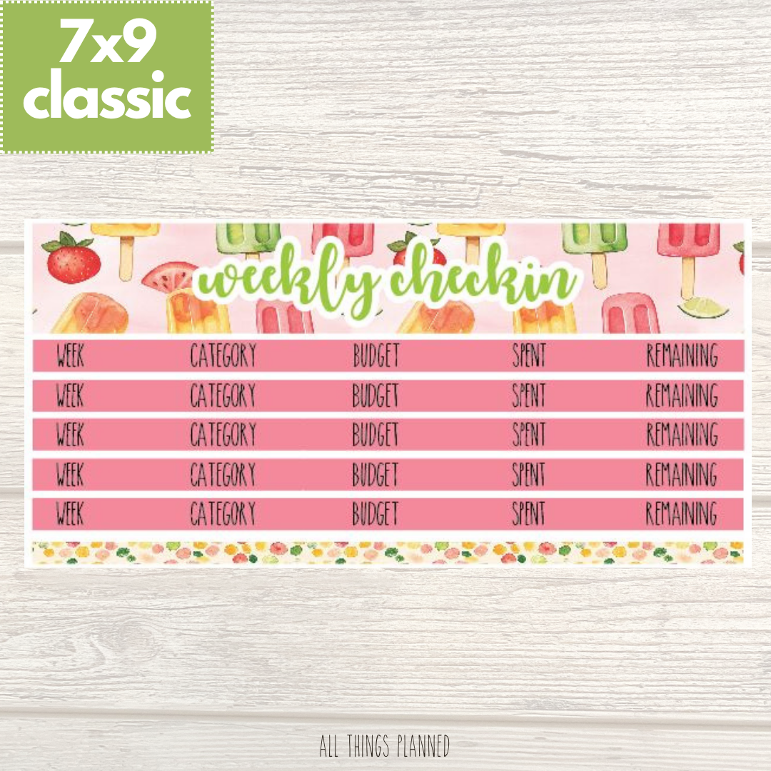 7x9 | Classic | June (Popsicles) Weekly Check-In
