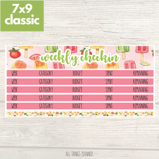 7x9 | Classic | June (Popsicles) Weekly Check-In