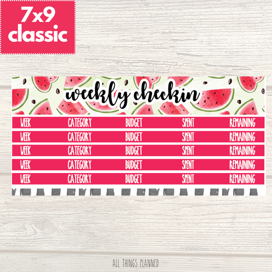 7x9 | Classic | July (Watermelon) Weekly Check-In
