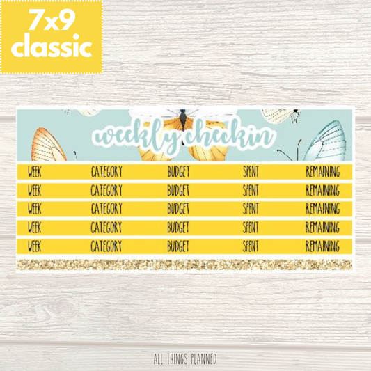 7x9 | Classic | Mar. (Butterflies) Weekly Check-In