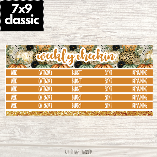 7x9 | Classic | Oct. (Pumpkins) Weekly Check-In