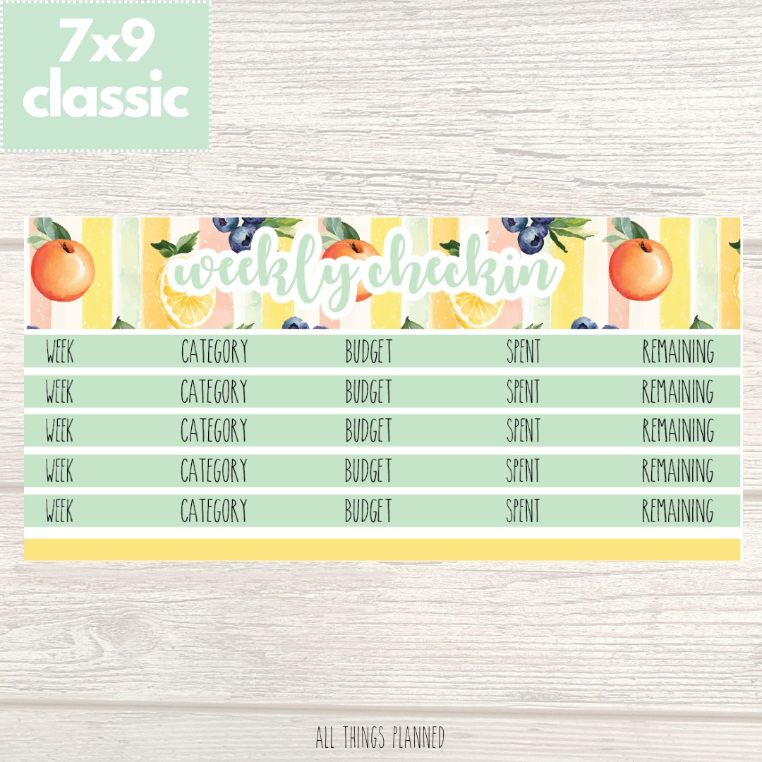 7x9 | Classic | Aug. (Tutti Fruiti) Weekly Check-In