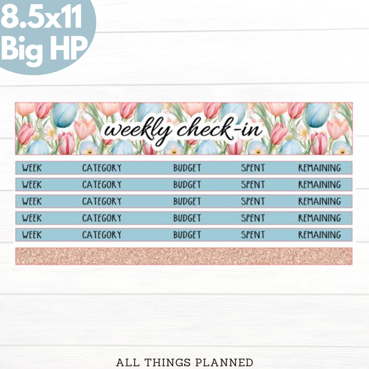 8.5x11 | Big | Apr. (Easter Florals) Weekly Check-In