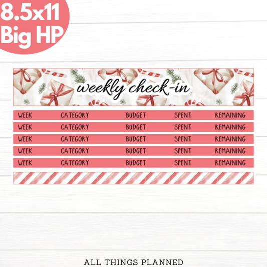 8.5x11 | Big | Dec (Christmas Presents) Weekly Check-In