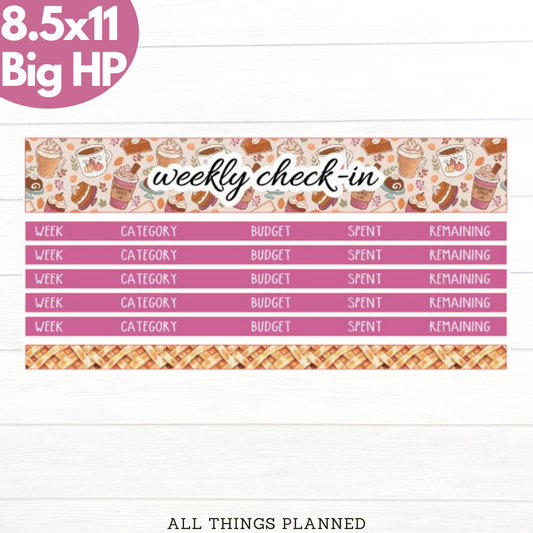 8.5x11 | Big | Nov (Thanksgiving) Weekly Check-In