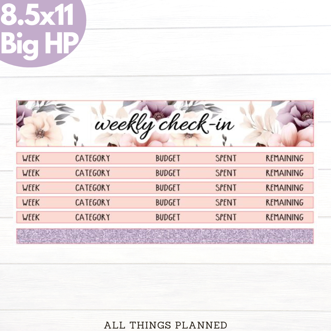 8.5x11 | Big | Apr. (Spring Florals) Weekly Check-In