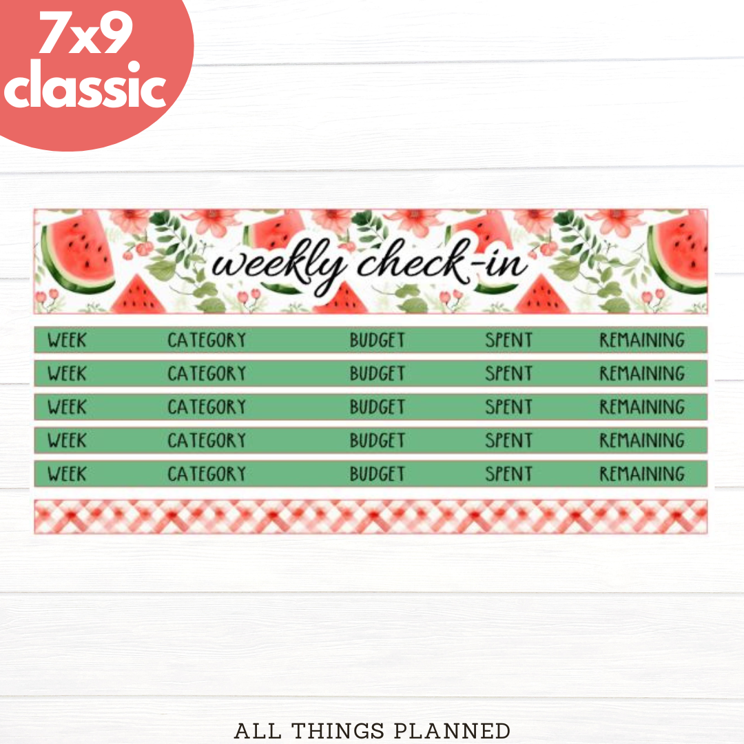 7x9 | Classic | May (Watermelon) Weekly Check-In