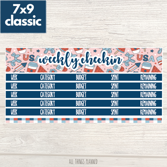 7x9 | Classic | July (Happy 4th) Weekly Check-In