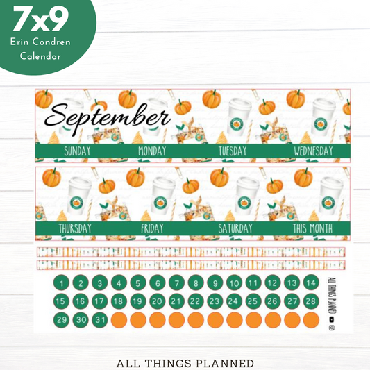 7x9 Sept (Starbies) Monthly Calendar