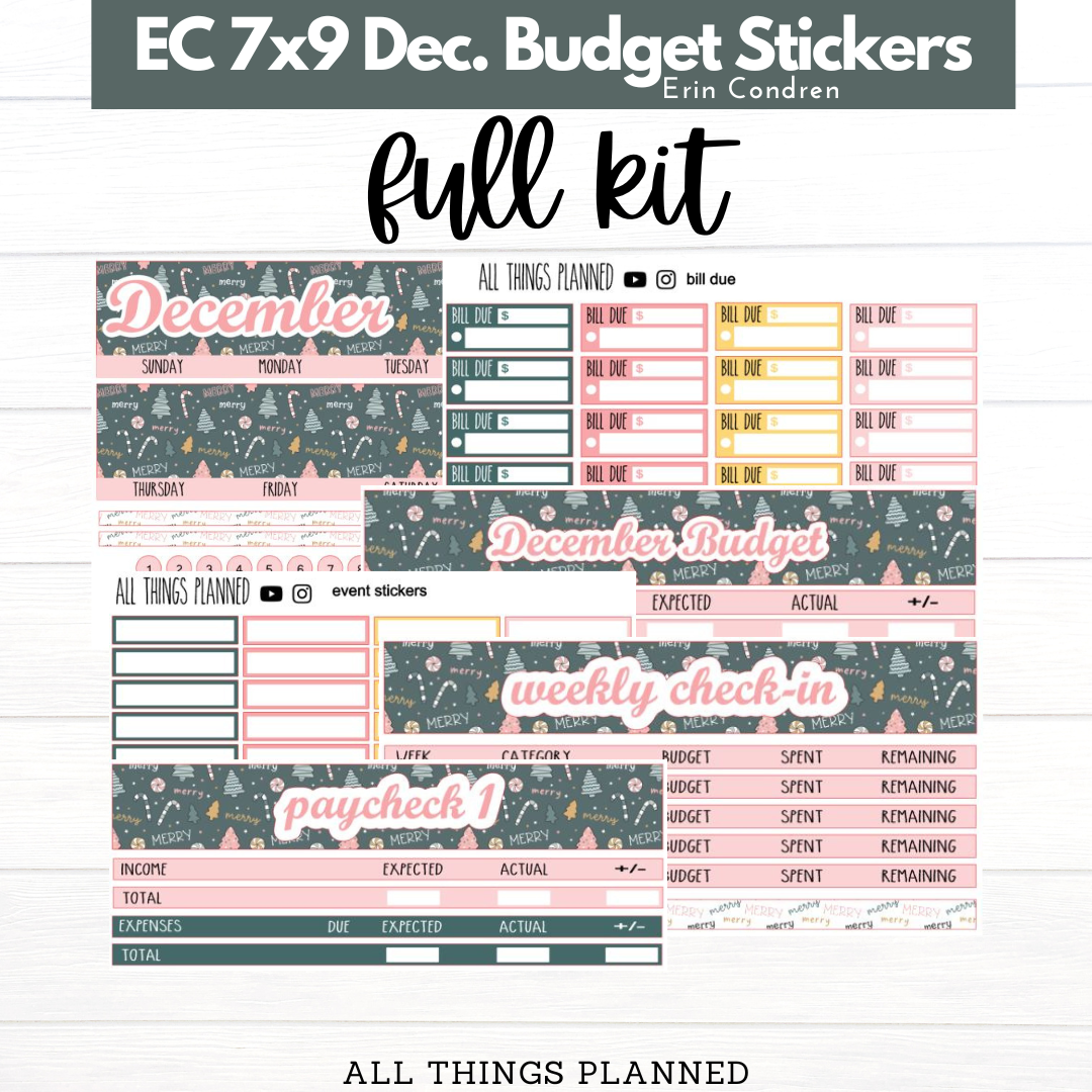 7x9 Dec. (Merry Christmas) Budget Kit BUNDLE