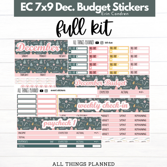 7x9 Dec. (Merry Christmas) Budget Kit BUNDLE