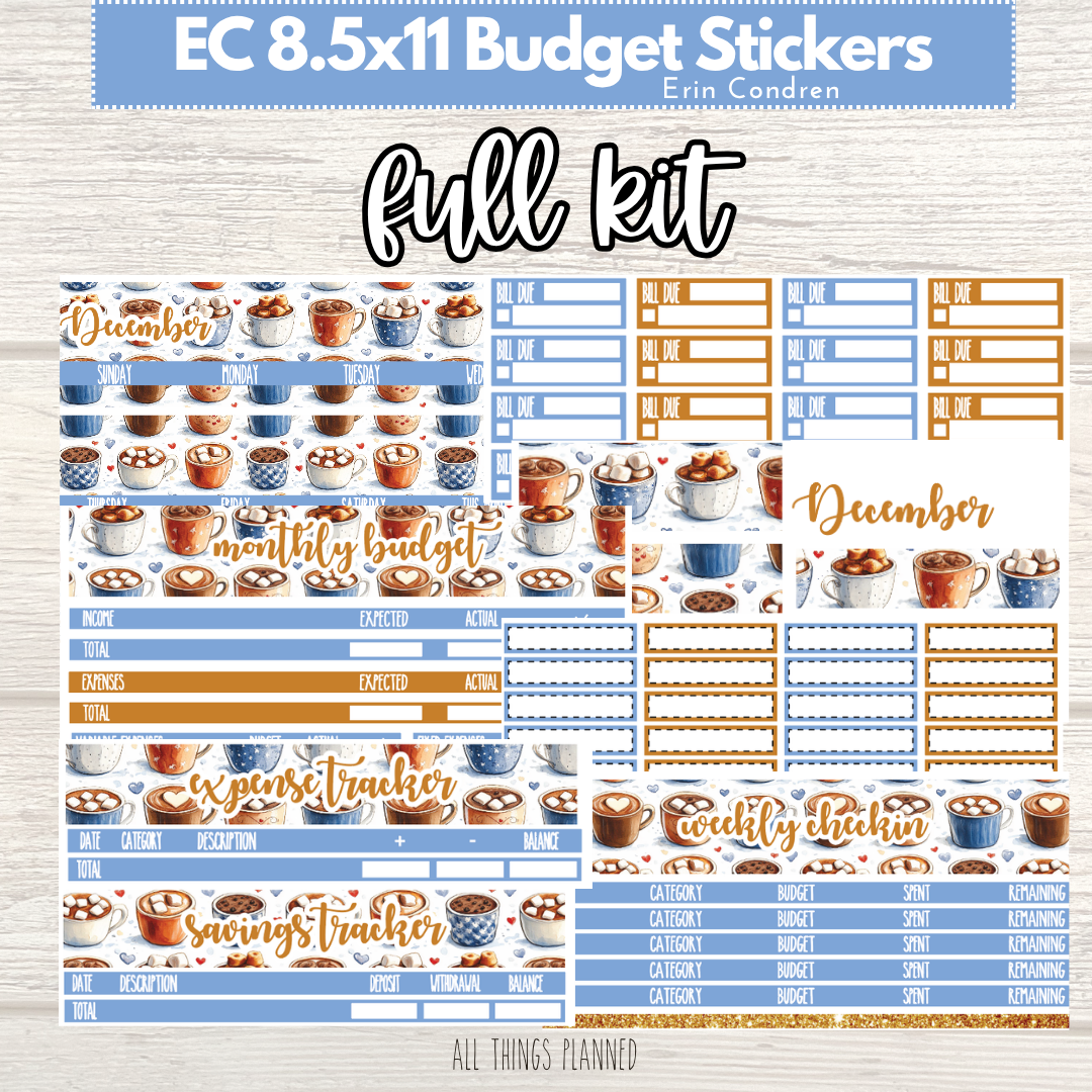 8.5x11 EC Dec. (Cozy Cups) FULL Budget Kit BUNDLE