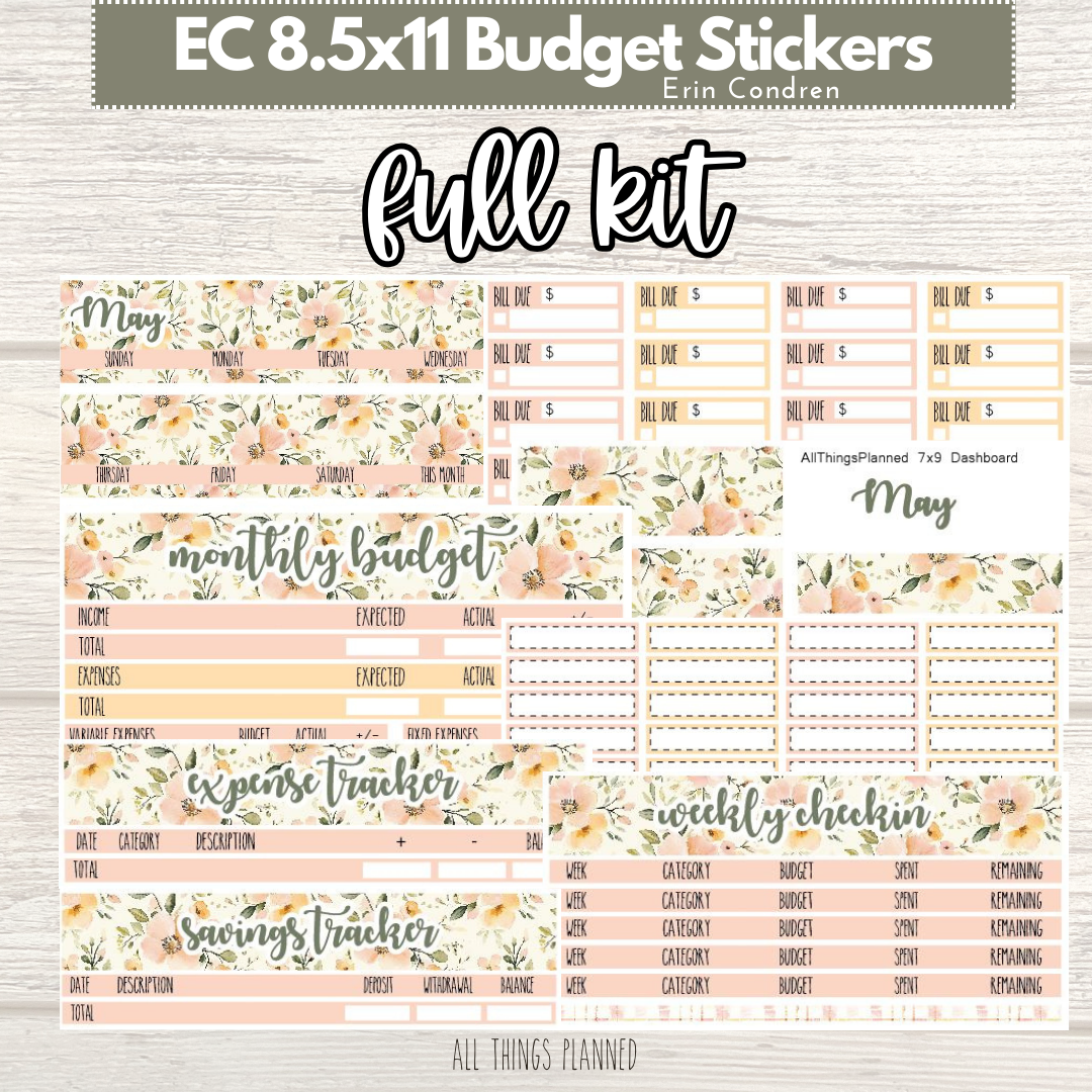 8.5x11 EC May (Spring Florals) FULL Budget Kit BUNDLE