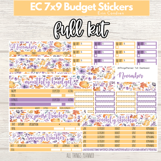 7x9 Nov. (Purple Harvest) FULL Budget Kit BUNDLE