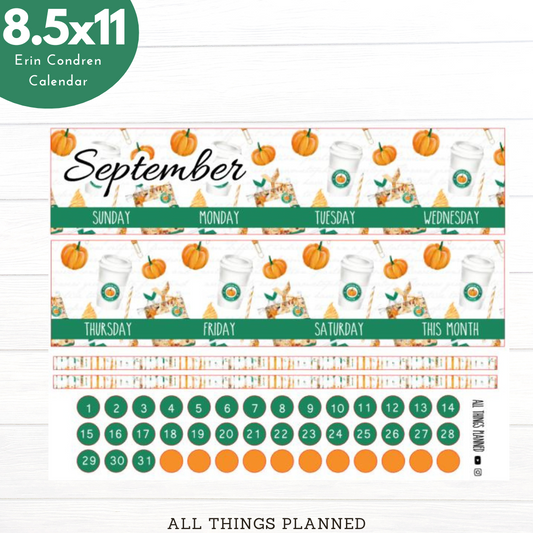 8.5x11 Sept (Starbies) Monthly Calendar