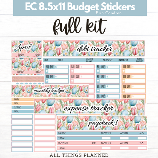 8.5x11  EC Apr. (Easter Florals) Budget Kit BUNDLE