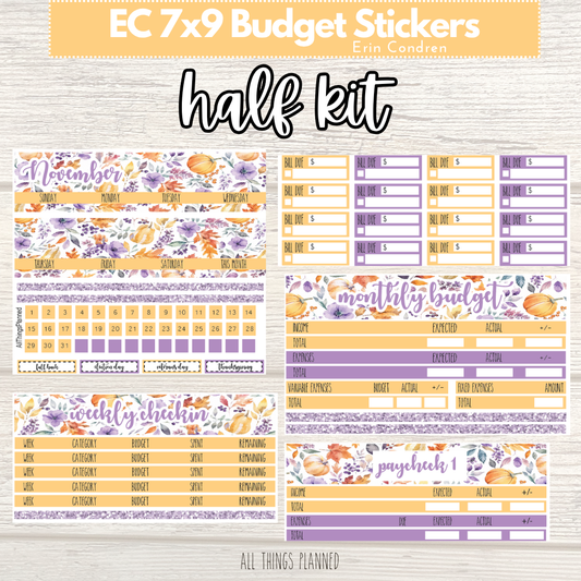 7x9 Nov. (Purple Harvest) HALF Budget Kit BUNDLE