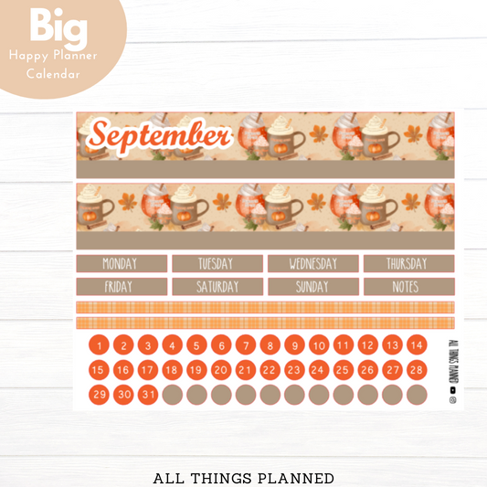Big HP Sept. (Pumpkin Spice) Monthly Calendar