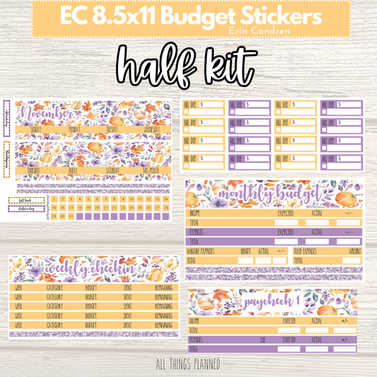 8.5x11 EC Nov. (Purple Harvest) HALF Budget Kit BUNDLE