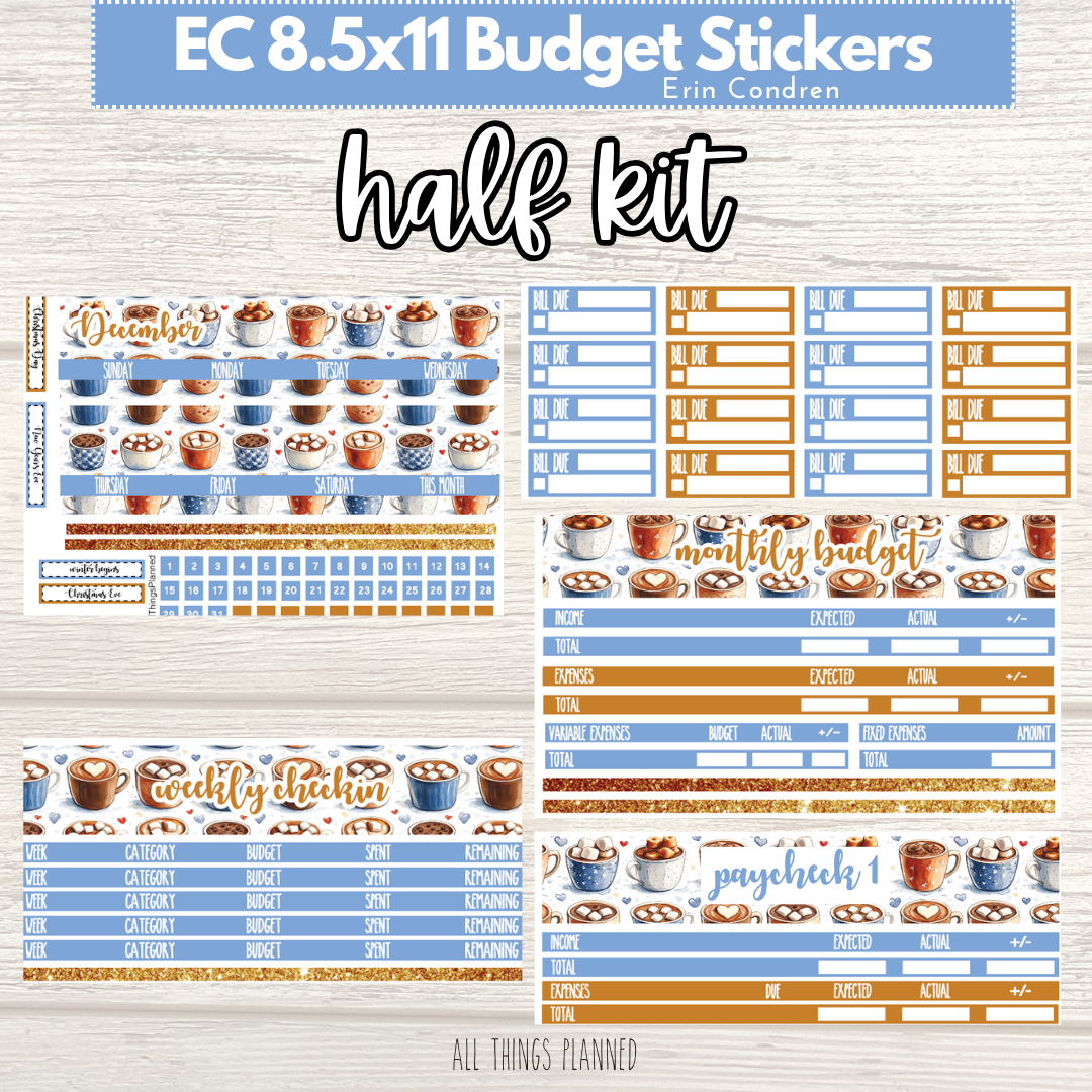 8.5x11 EC Dec. (Cozy Cups) HALF Budget Kit BUNDLE