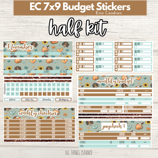 7x9 Nov. (Thanksgiving) HALF Budget Kit BUNDLE