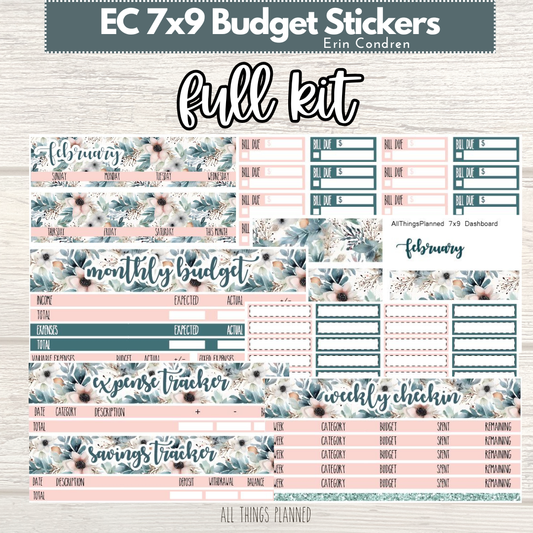 7x9 Feb. (Winter Florals) FULL Budget Kit BUNDLE