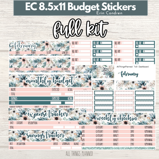 8.5x11  EC Feb. (Winter Florals) FULL Budget Kit BUNDLE