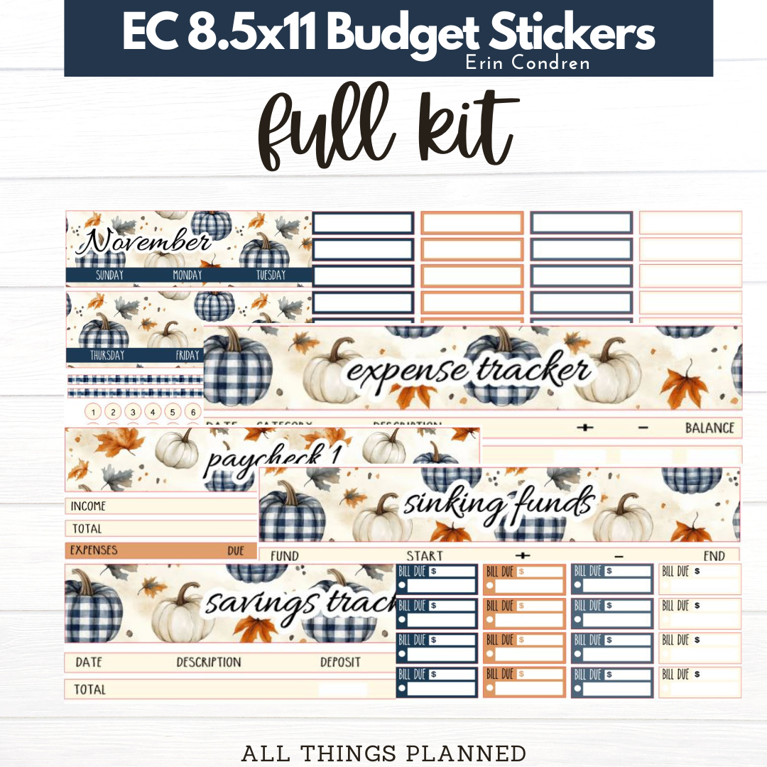 8.5x11  EC Nov (Fall Cottage) Budget Kit BUNDLE