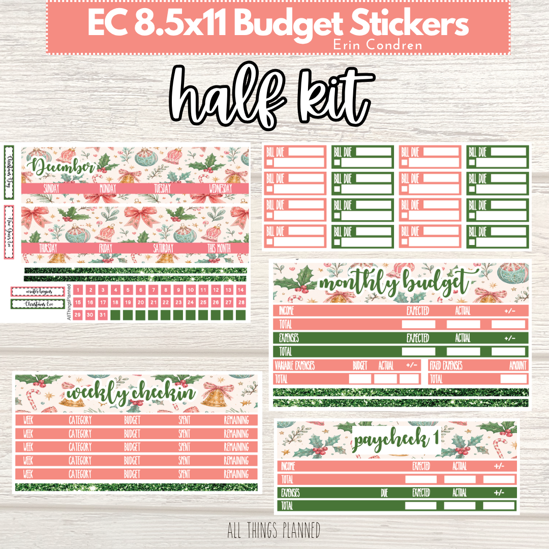 8.5x11 EC Dec. (Christmas) HALF Budget Kit BUNDLE