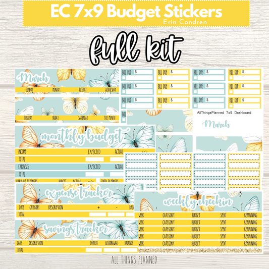 7x9 Mar. (Butterflies) FULL Budget Kit BUNDLE