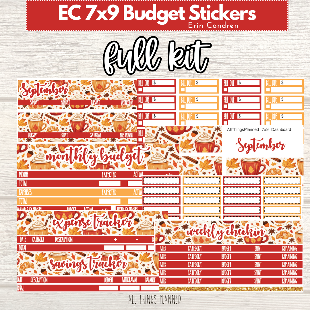 7x9 Sept. (Fall Latte) FULL Budget Kit BUNDLE