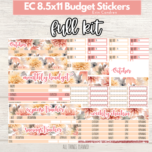 8.5x11 EC Oct. (Fall Florals) FULL Budget Kit BUNDLE