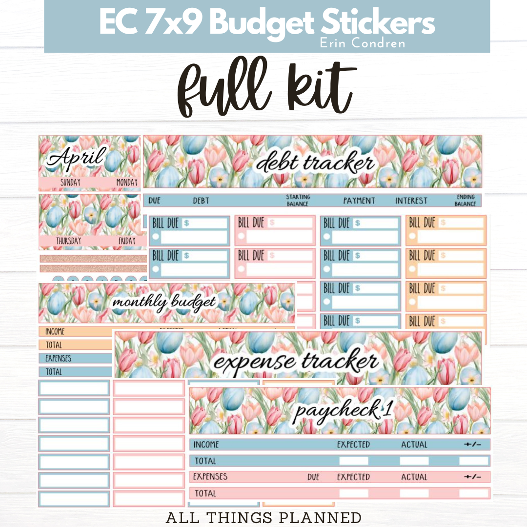 7x9 Apr. (Easter Florals) Budget Kit BUNDLE