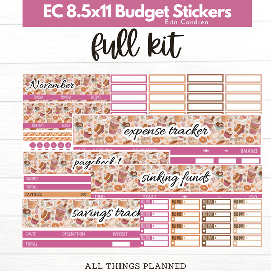8.5x11  EC Nov (Thanksgiving) Budget Kit BUNDLE