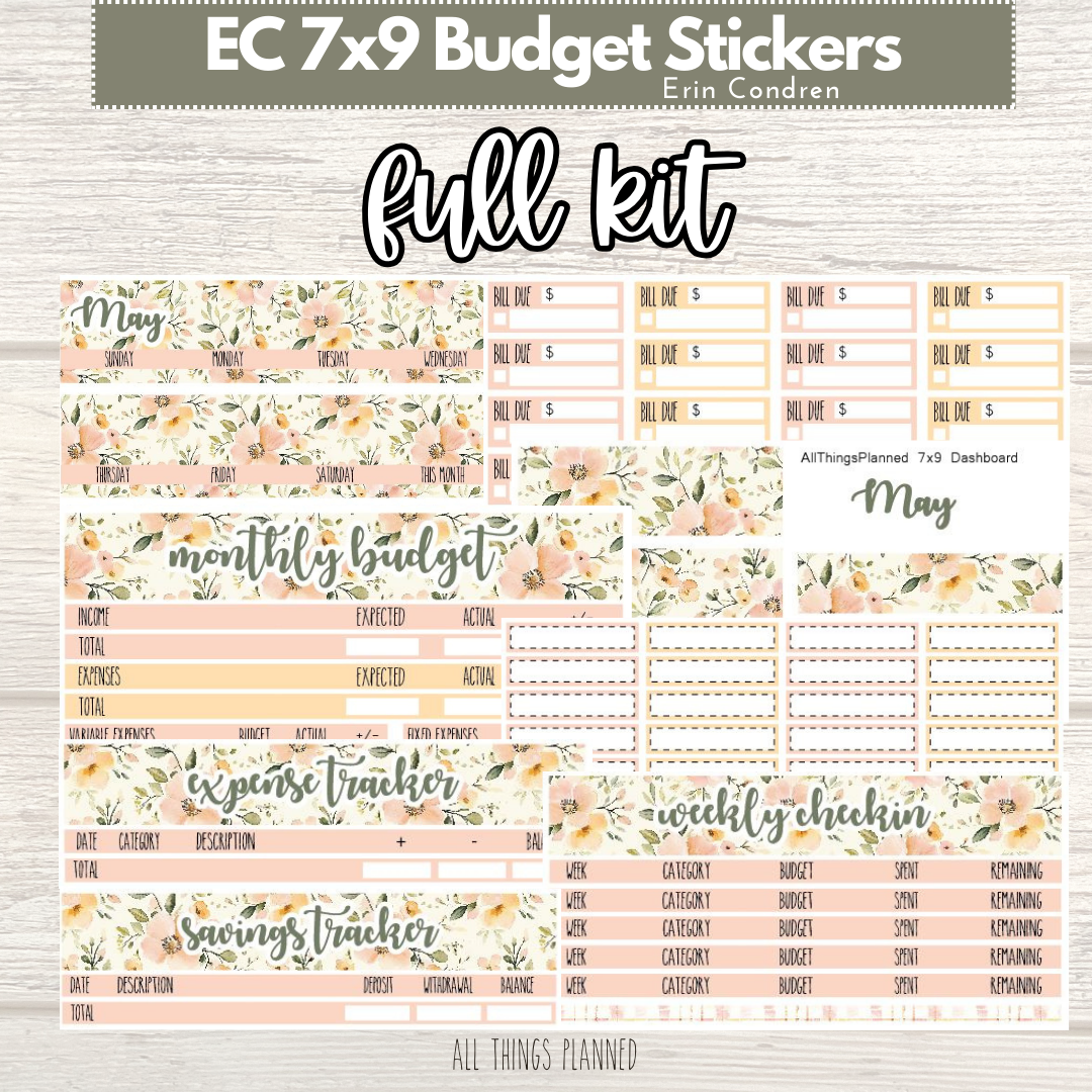 7x9 May (Spring Florals) FULL Budget Kit BUNDLE