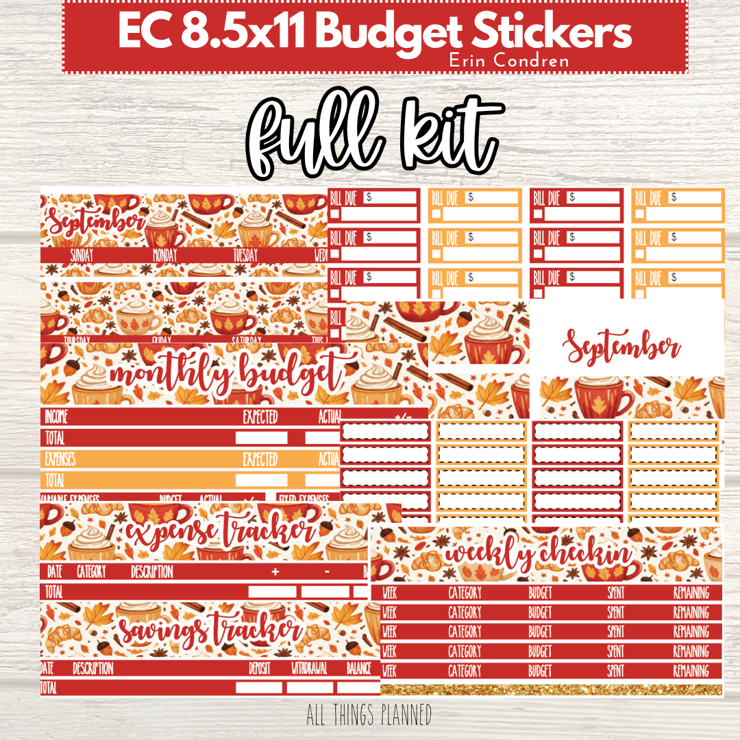 8.5x11 EC Sept. (Fall Latte) FULL Budget Kit BUNDLE
