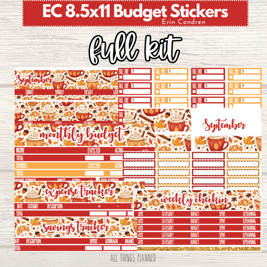 8.5x11 EC Sept. (Fall Latte) FULL Budget Kit BUNDLE