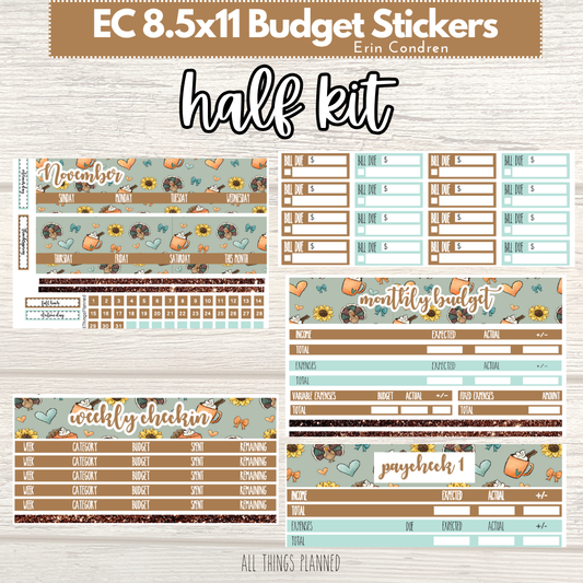 8.5x11 EC Nov. (Thanksgiving) HALF Budget Kit BUNDLE